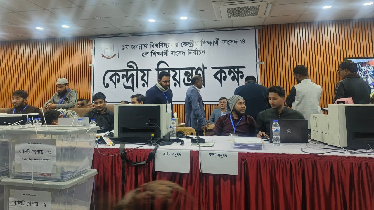 জকসু নির্বাচনে ভিপি পদে হাড্ডাহাড্ডি লড়াই, ১৩টি কেন্দ্রের ফলাফলে এগিয়ে যারা